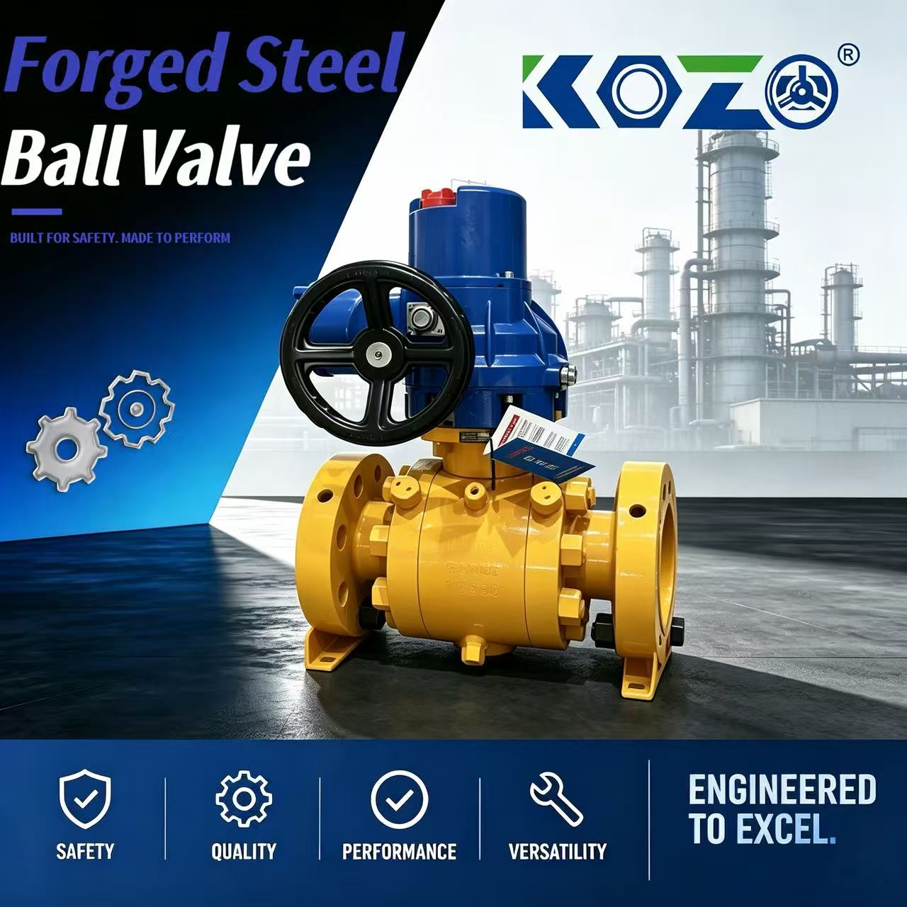 Electric forged steel ball valve