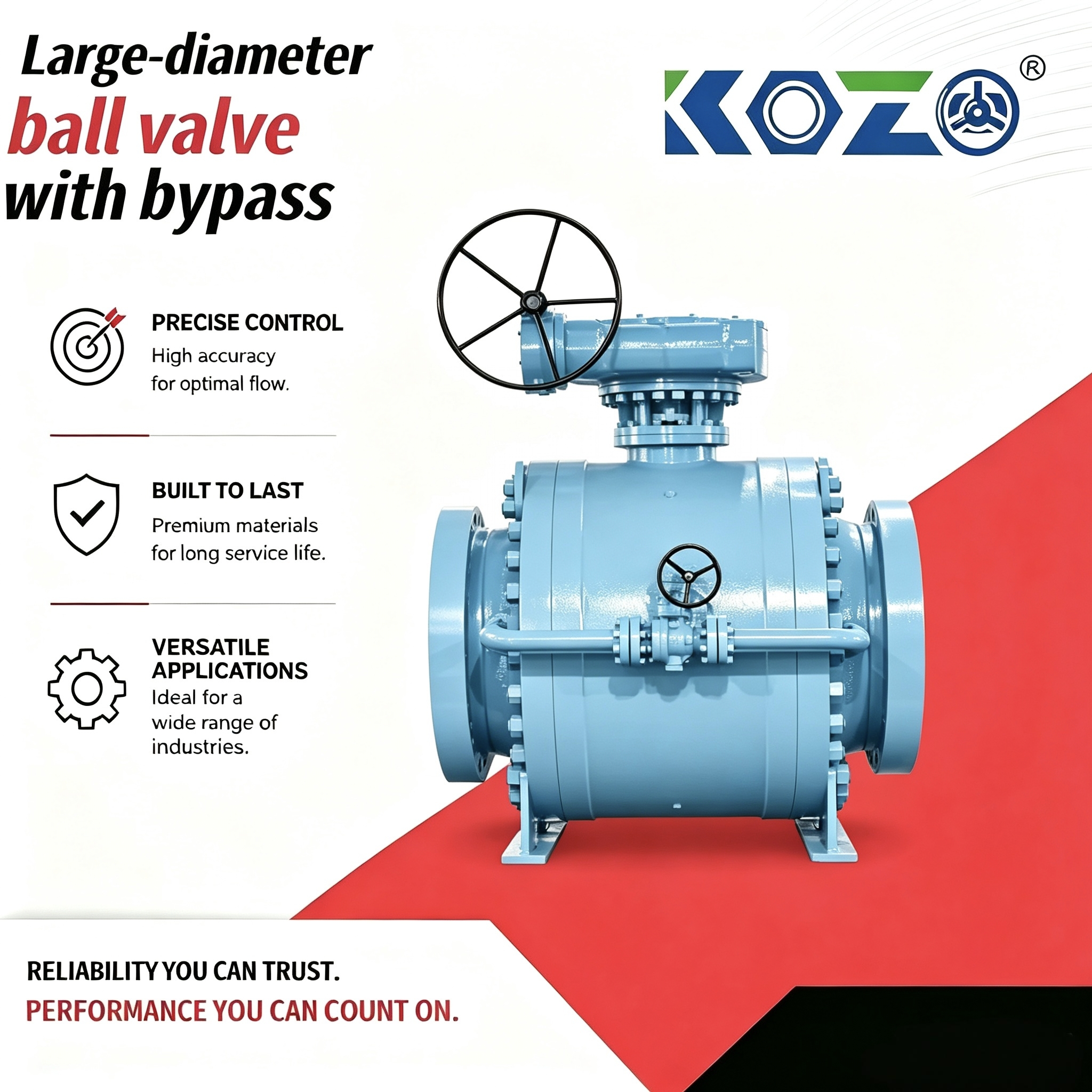 High-pressure large-diameter fixed ball 