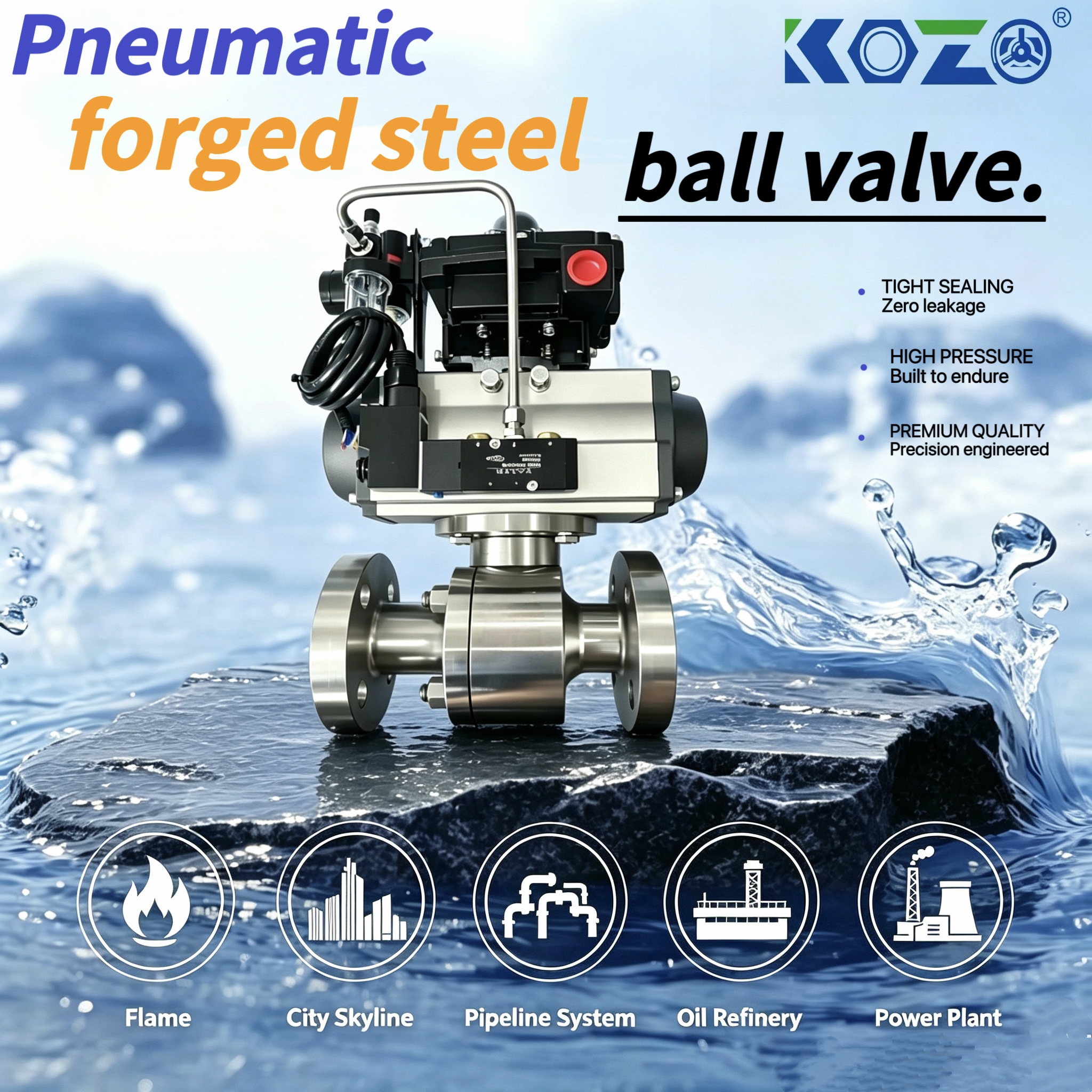 Hard-sealed cast steel floating ball valve