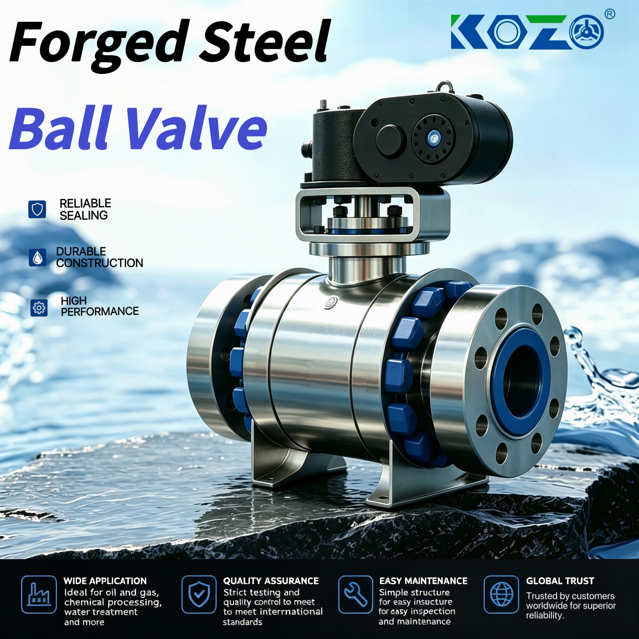Hard-sealed stainless steel ball valve