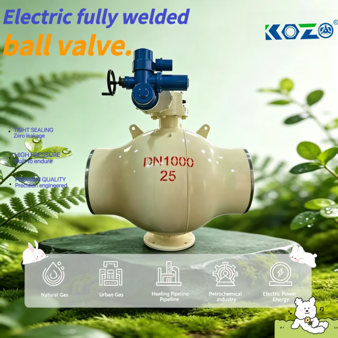 Electric fully welded ball valve