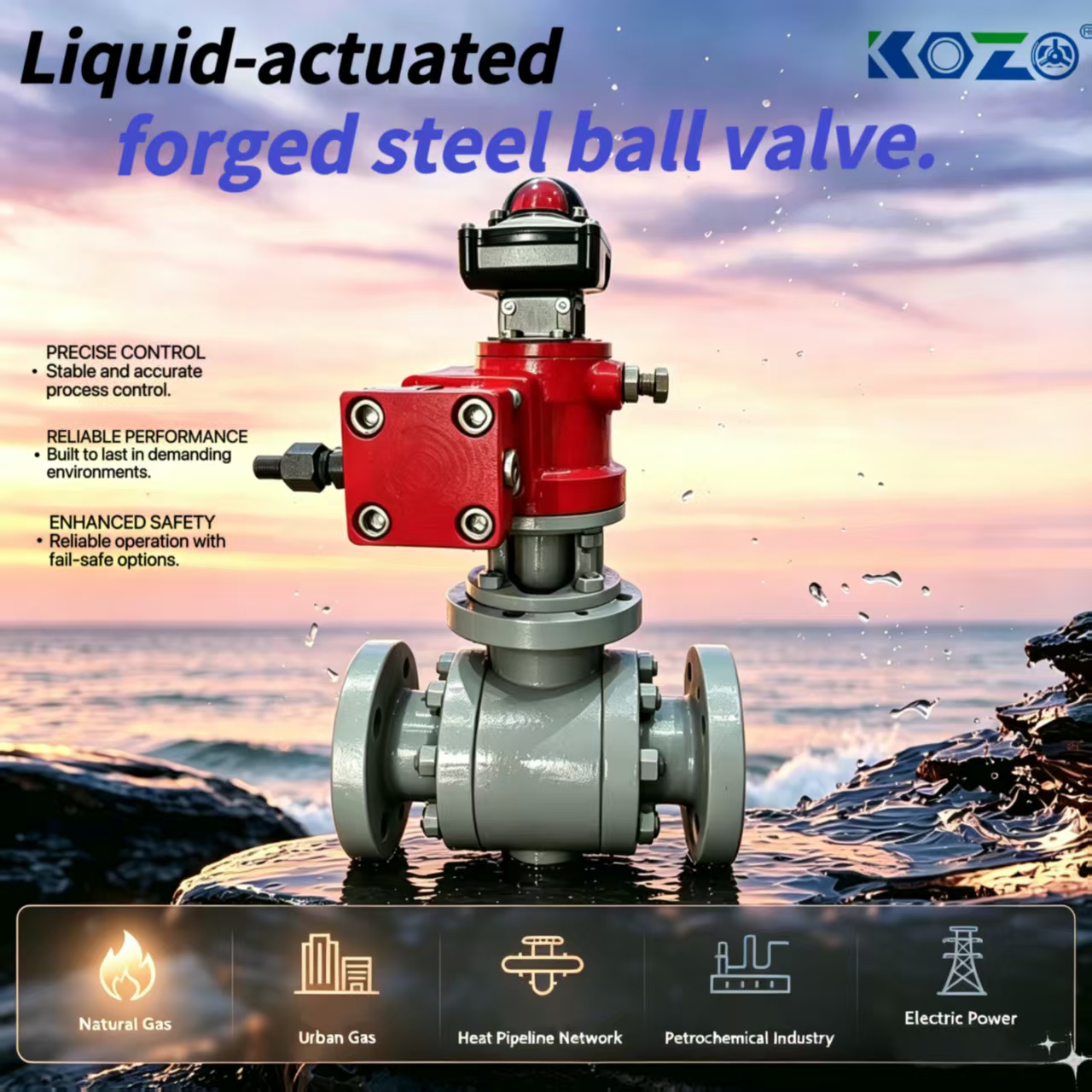 Hydraulic forged steel fixed ball valve